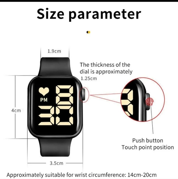 Black LED Digital Watch - Picture 3 of 12